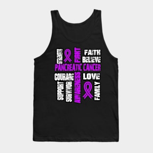 Support Believe And Fight Pancreatic Cancer Tank Top